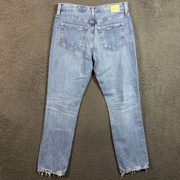 AG Ex-Boyfriend Jeans Womens 28R Blue Slouchy Slim AG-ED Denim Distressed Japan - Picture 8 of 16